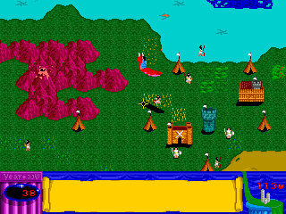 Dragon Isles (DOS) screenshot: (English) Scouting the enemy base