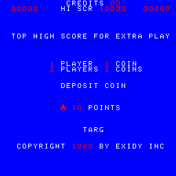 Targ (Arcade) screenshot: Title Screen.