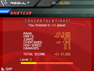 Ferrari GT: Evolution (Windows Mobile) screenshot: Results