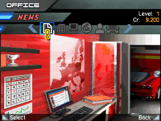 Ferrari GT: Evolution (Windows Mobile) screenshot: Career mode menu