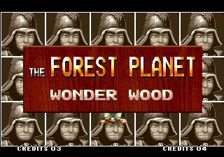 Top Hunter: Roddy & Cathy (Neo Geo) screenshot: Every planet has three stages to beat in order (unlike the Arcade MVS version)