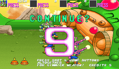 Bucky O'Hare (Arcade) screenshot: Continue?