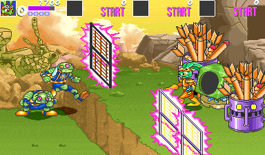Bucky O'Hare (Arcade) screenshot: Buckets with rockets