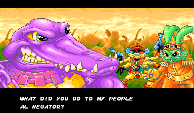 Bucky O'Hare (Arcade) screenshot: Cut-scene