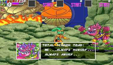 Bucky O'Hare (Arcade) screenshot: Total error toad