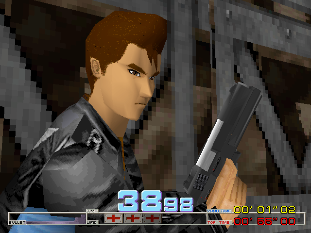 Time Crisis (Arcade) screenshot: The hero.