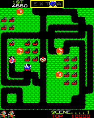 Mr. Do! (Arcade) screenshot: Nasty is close.