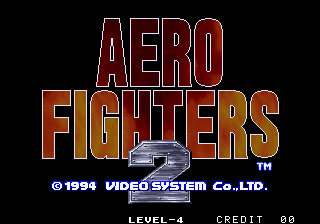 Aero Fighters 2 (Arcade) screenshot: Title Screen.