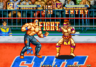 3 Count Bout (Arcade) screenshot: Fight!
