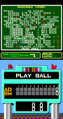 Baseball Stars (Arcade) screenshot: Play Ball.