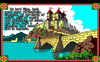 Conquests of Camelot: The Search for the Grail (Amiga) screenshot: Introduction: The story begins...