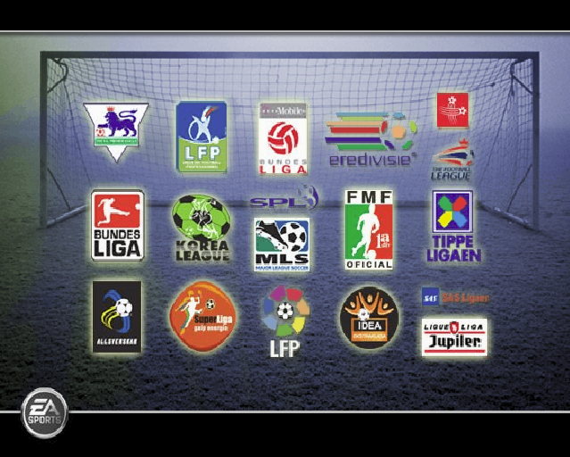 FIFA Soccer 06 (PlayStation 2) screenshot: The official logos of all the leagues available in the game