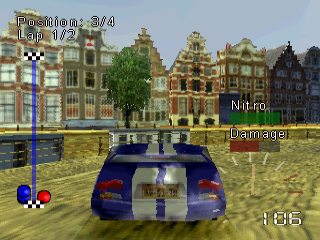 Europe Racing (PlayStation) screenshot: German architecture