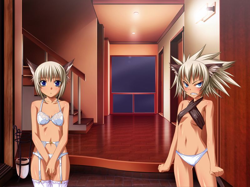 Harem Party (Windows) screenshot: Sofie said Urr and Nia disappeared. it seems they were simply taking a bath