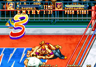 3 Count Bout (Arcade) screenshot: Your about to lose.