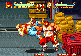 3 Count Bout (Arcade) screenshot: Punched him.