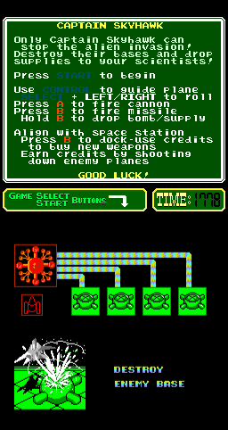Captain Skyhawk (Arcade) screenshot: First Mission.