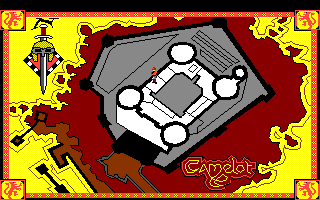 Conquests of Camelot: The Search for the Grail (Amiga) screenshot: Overhead map of Camelot.