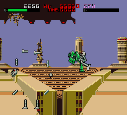 Metal Clash (Arcade) screenshot: Enemy appears