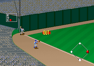 Clutch Hitter (Arcade) screenshot: Good catch.