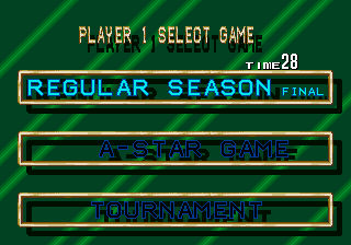 Clutch Hitter (Arcade) screenshot: Select Game.
