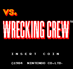 Wrecking Crew (Arcade) screenshot: Title Screen.