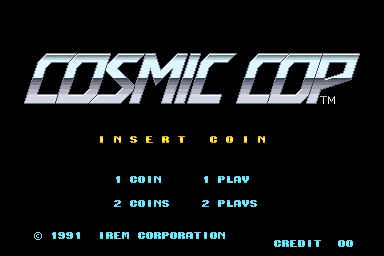 Cosmic Cop (Arcade) screenshot: Title screen