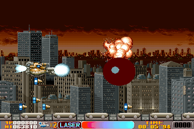Cosmic Cop (Arcade) screenshot: Explosion