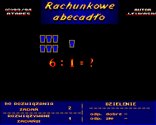 Rachunkowe Abecadło (Amiga) screenshot: Division