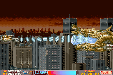 Cosmic Cop (Arcade) screenshot: Boss fight