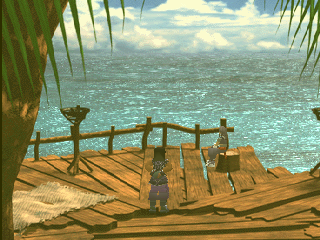 The Legend of Dragoon (PlayStation) screenshot: No Japanese RPG is complete without extended scenes from your companions' pasts