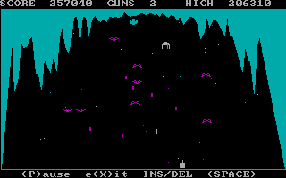 Bit-Bat (DOS) screenshot: Die, ye rats-with-wings!