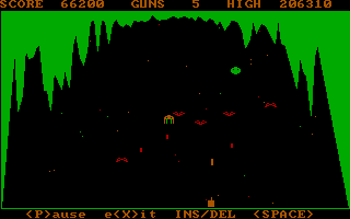 Bit-Bat (DOS) screenshot: Along came a spider...