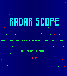 Radar Scope (Arcade) screenshot: Title screen