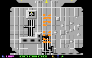 Speed Hawk (Atari 8-bit) screenshot: Game over