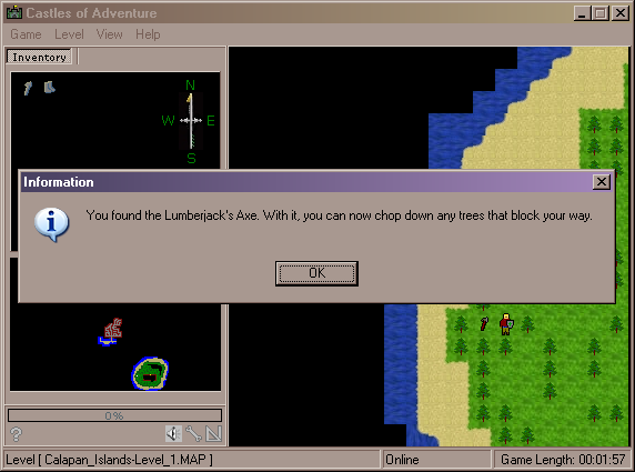 Castles of Adventure (Windows) screenshot: One of the two helpful items you can find.