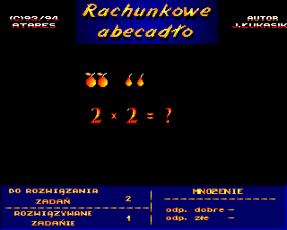 Rachunkowe Abecadło (Amiga) screenshot: Multiplication