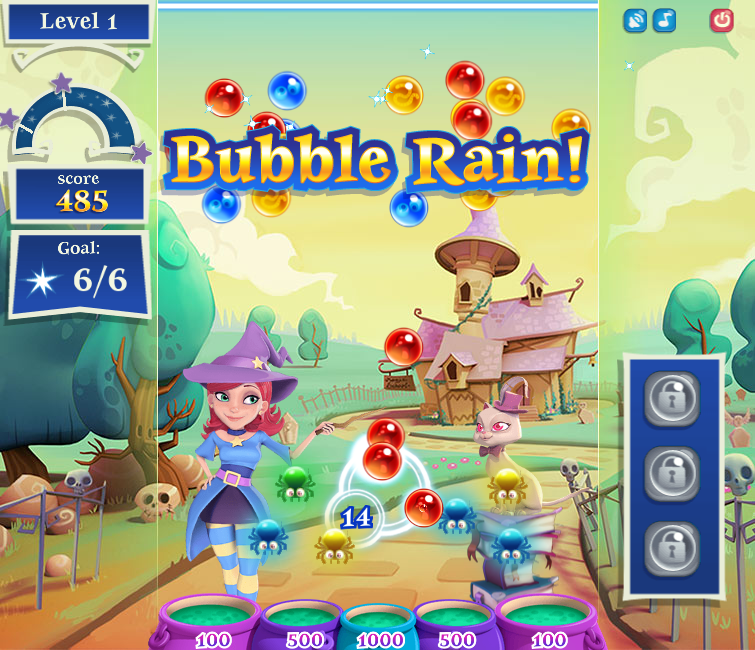 Screenshot of Bubble Witch 2 Saga (Browser, 2014) MobyGames