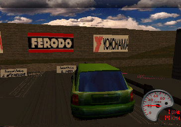 Max Power Racing (PlayStation) screenshot: Test Track in Peru