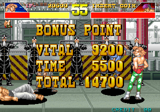 Power Instinct (Arcade) screenshot: I win!