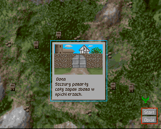 Legion (Amiga) screenshot: Random encounter - rats ate grain stocks