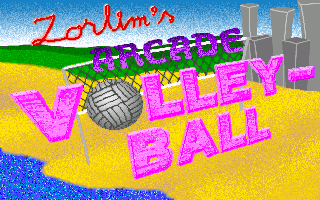 Zorlim's Arcade Volleyball (DOS) screenshot: Title screen