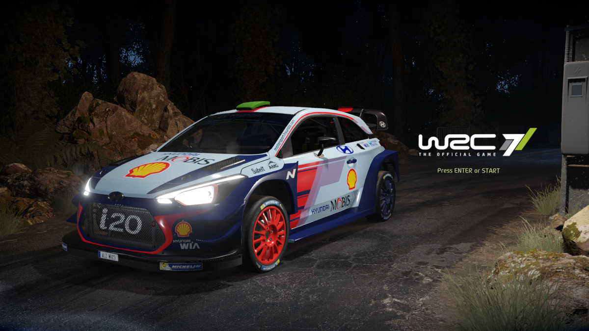WRC 7 (Windows) screenshot: Title screen.