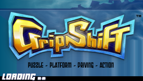 GripShift (PSP) screenshot: Title screen