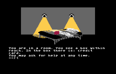 Asylum II (Atari 8-bit) screenshot: In a cell