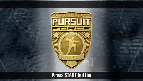 Pursuit Force (PSP) screenshot: Pursuit Force title screen