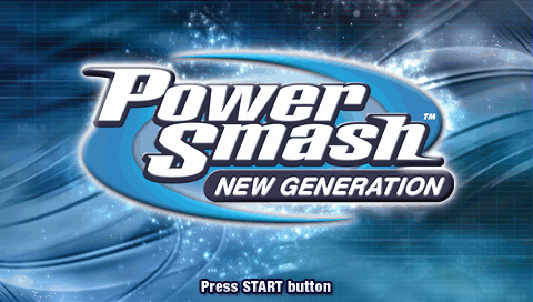Virtua Tennis: World Tour (PSP) screenshot: Power Smash: New Generation title screen