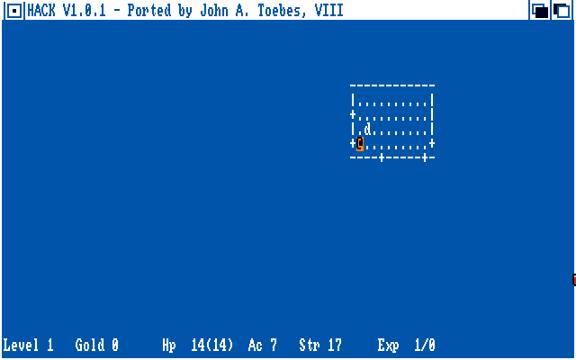 Hack (Amiga) screenshot: (v1.01) In the first room