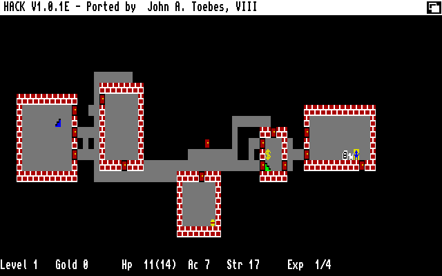 Hack (Amiga) screenshot: Walking the dog in the underground