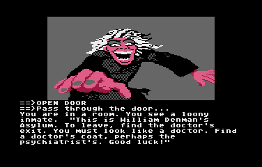 Asylum II (Atari 8-bit) screenshot: A charming fellow inmate appears